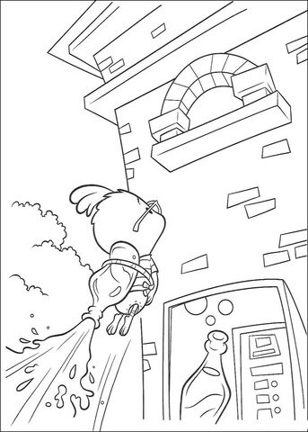 Flying Unto The Window  Coloring Page